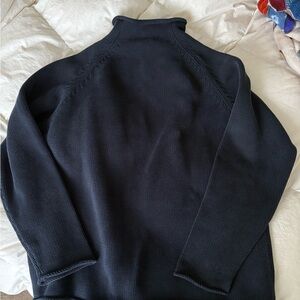 Vintage J.Crew Oarsmen 100% Cotton Rollneck Sweater, Navy , Men’s XL
